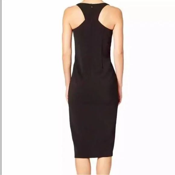 JAYGODFREY Black Sheath Midi Dress with Slit - Picture 3 of 6